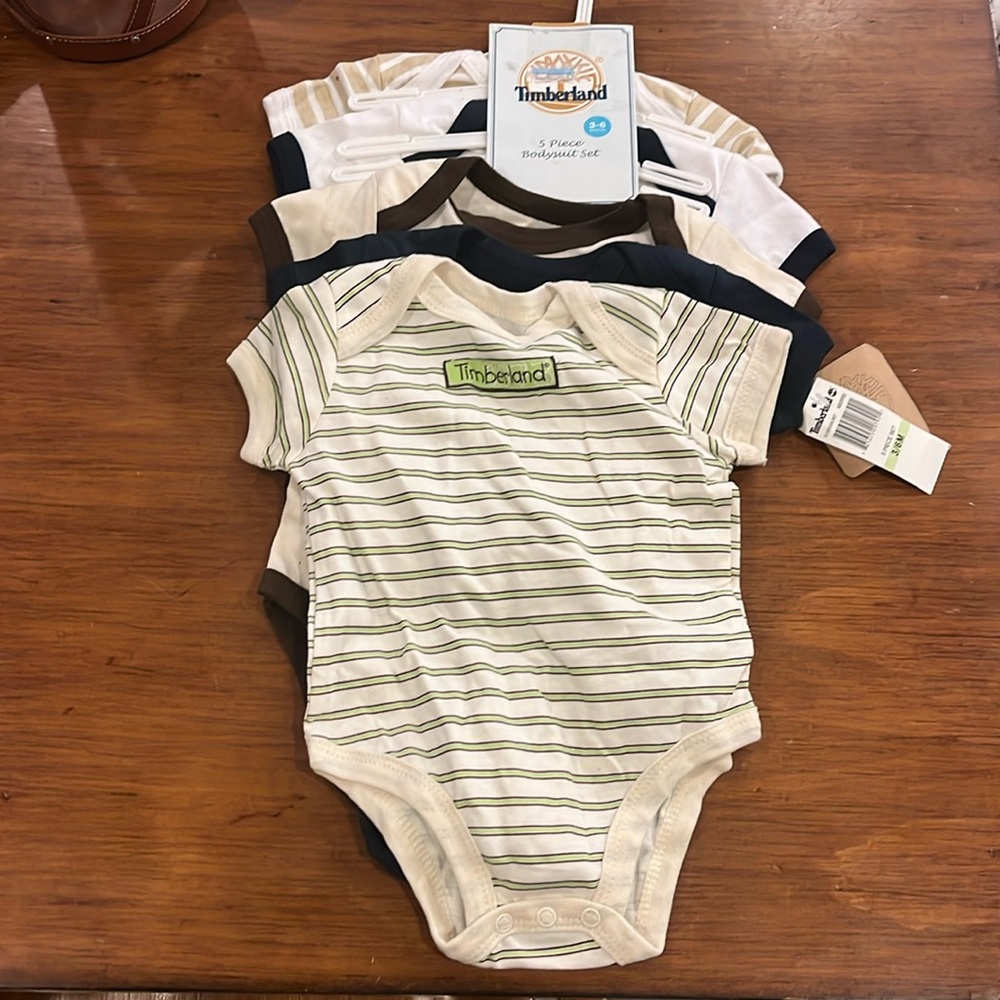 Timberland Bodysuit X 5 one piece Infant Baby Boys Girls 3-6 Months